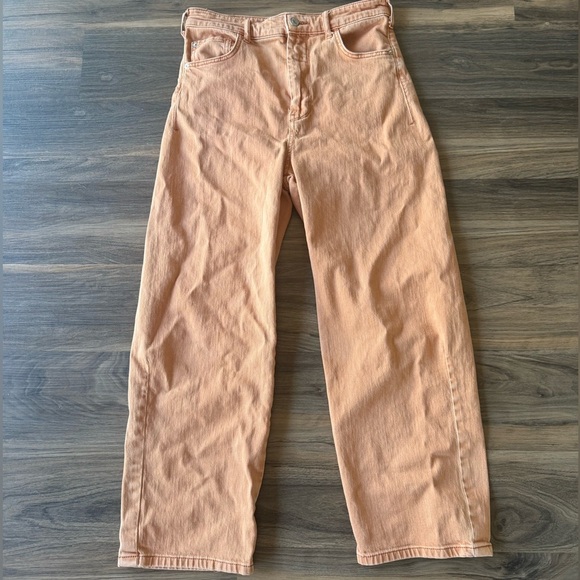 Anthropologie Pilcro The Column Straight Leg Jean Maize Orange color, Size 30 - Picture 3 of 8